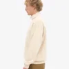 Pull col zippé bio - Blanc ivoire