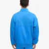 Pull col zippé bio - Bleu Pacifique