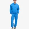 Pull col zippé bio - Bleu Pacifique