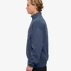 Pull col zippé bio - Bleu pétrole