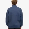 Pull col zippé bio - Bleu pétrole