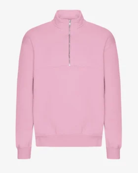 Pull col zippé bio - Fleur de cerisier