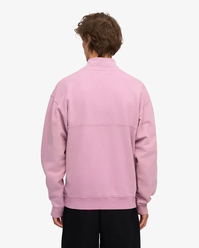 Pull col zippé bio - Fleur de cerisier