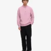 Pull col zippé bio - Fleur de cerisier