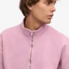Pull col zippé bio - Fleur de cerisier