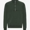Pull col zippé bio - Forêt de minuit