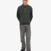 Pull col zippé bio - Forêt de minuit