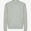 Pull col zippé bio - Gris chiné