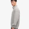 Pull col zippé bio - Gris chiné