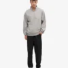 Pull col zippé bio - Gris chiné