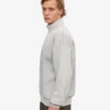 Pull col zippé bio - Gris délavé