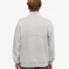 Pull col zippé bio - Gris délavé