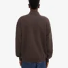 Pull col zippé bio - Marron café