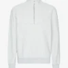 Pull col zippé bio - Mélange neige