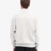 Pull col zippé bio - Mélange neige
