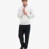 Pull col zippé bio - Mélange neige