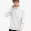 Pull col zippé bio - Mélange neige