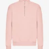 Pull col zippé bio - Rose délavé