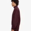Pull col zippé bio - Rouge sang de bœuf