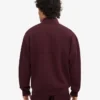 Pull col zippé bio - Rouge sang de bœuf