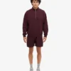 Pull col zippé bio - Rouge sang de bœuf