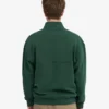 Pull col zippé bio - Vert émeraude