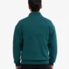 Pull col zippé bio - Vert océan