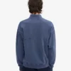 Pull col zippé en coton bio - Bleu Neptune