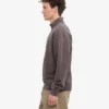 Pull col zippé en coton bio - Boue délavée