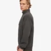 Pull col zippé en coton bio - Gris lave