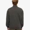 Pull col zippé en coton bio - Gris lave