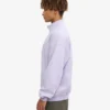 Pull col zippé en coton bio - Lavande pâle