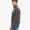 Pull col zippé en coton bio - Noir délavé