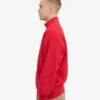 Pull col zippé en laine biologique - Rouge écarlate