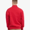 Pull col zippé en laine biologique - Rouge écarlate