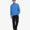 Pull col zippé en laine mérinos - Bleu Pacifique