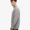 Pull col zippé en laine mérinos - Gris chiné
