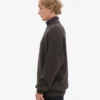 Pull col zippé en laine mérinos - Marron café