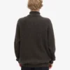 Pull col zippé en laine mérinos - Marron café