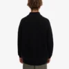 Pull col zippé en laine mérinos - Noir intense