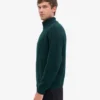 Pull col zippé en laine mérinos - Rouge sang de bœuf