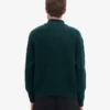 Pull col zippé en laine mérinos - Rouge sang de bœuf