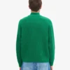 Pull col zippé en laine mérinos - Vert Kelly