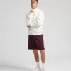 Pull col zippé quart de longueur en coton bio - Bleu saphir