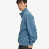 Pull col zippé quart de longueur en coton bio - Indigo délavé