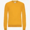 Pull court en laine mérinos claire - Jaune brûlé
