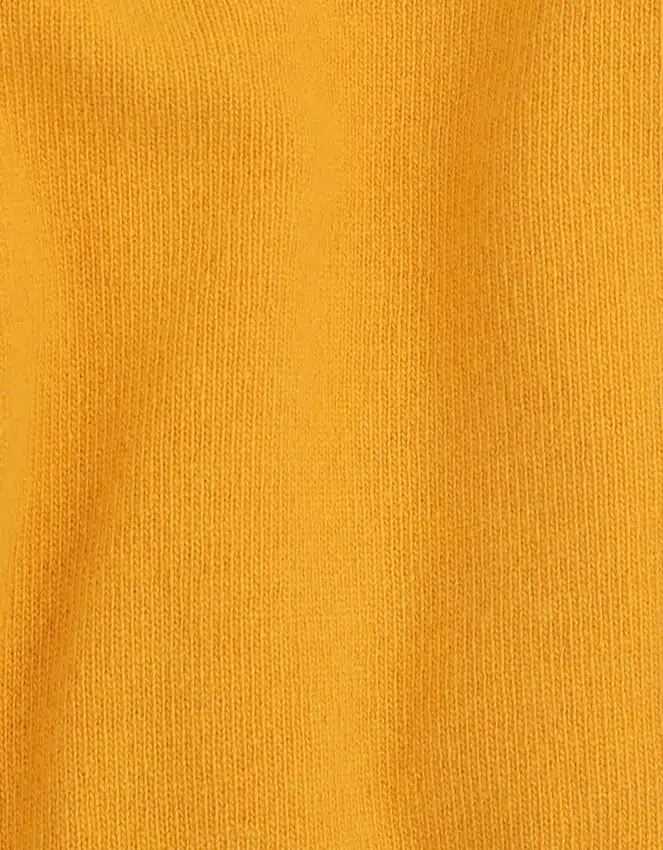 Pull court en laine mérinos claire - Jaune brûlé