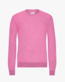 Pull en laine mérinos clair - Rose bubble-gum
