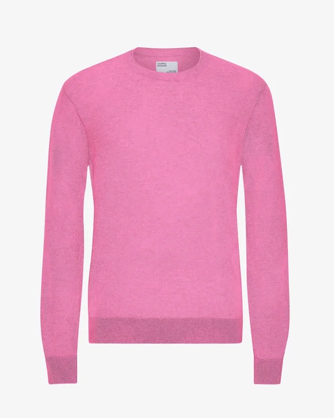 Pull en laine mérinos clair - Rose bubble-gum