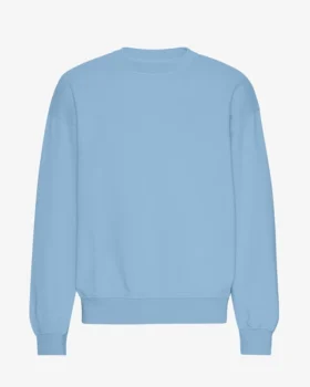 Pull oversize en coton bio - Bleu bord de mer